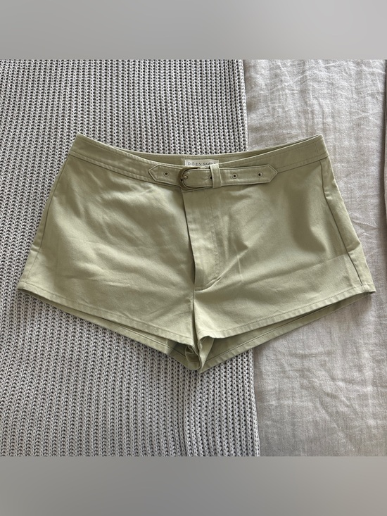 Doen Pants - Doen Olive Green Belted Shorts *Sample